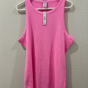 PINK Victoria's Secret Ribbed Tank Top - Bright Pink